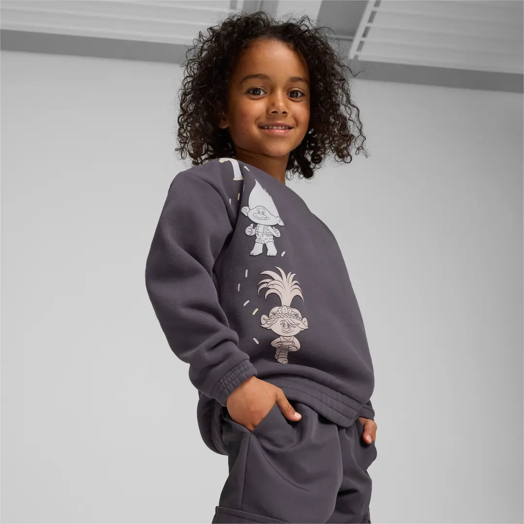 Puma ბავშვის ჯემპრი PUMA X TROLLS Graphic Crew FL Galactic G