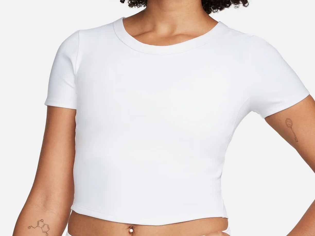 Nike ქალის მაისური W NK ONE FITTED DF SS TOP