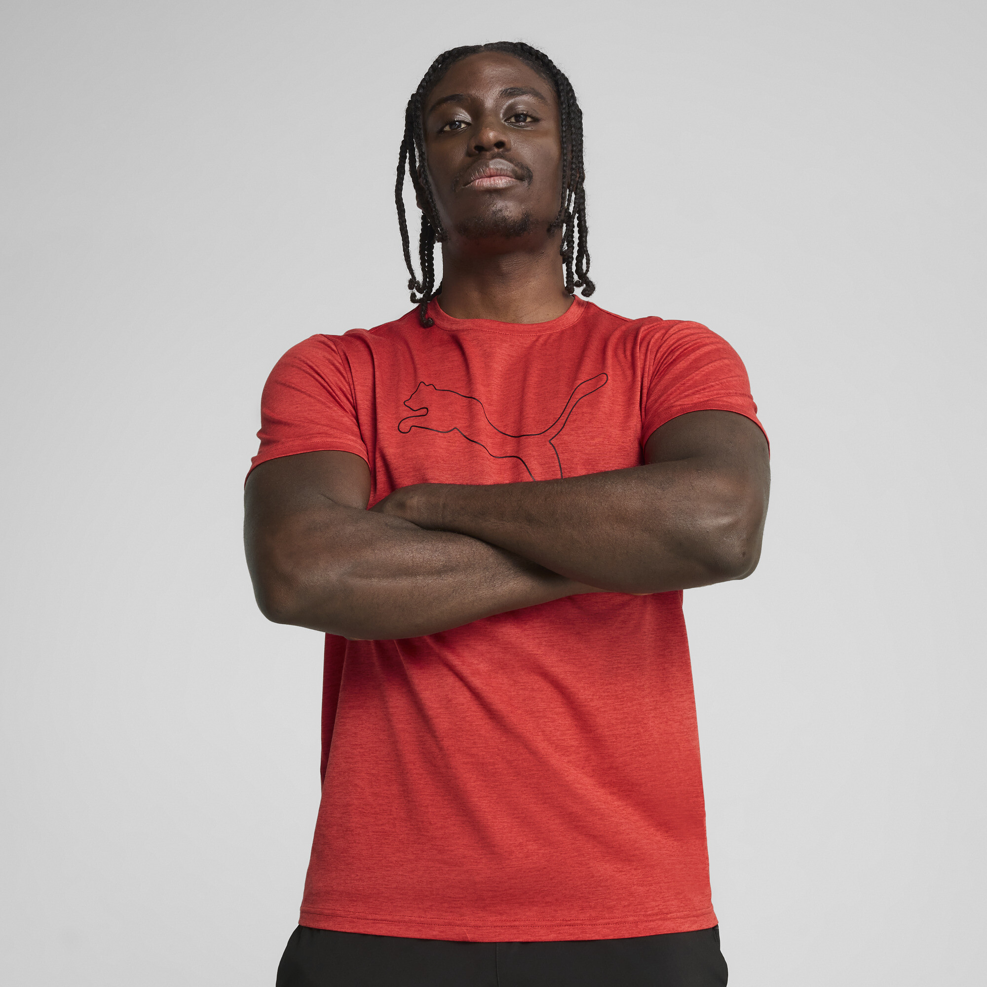 Puma მაისური M TAD ESSENTIAL HEATHER LOGO TEE