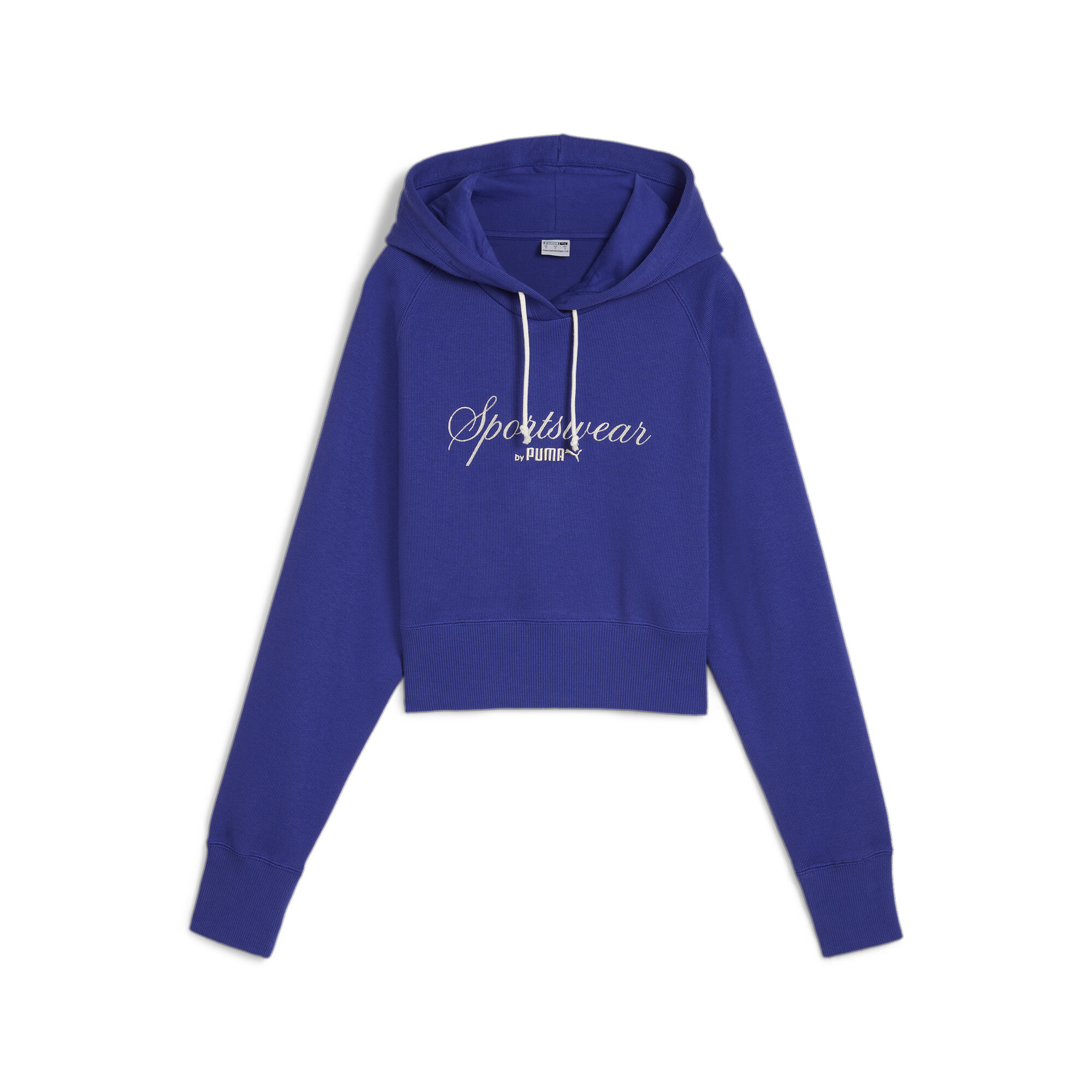 Puma ქალის ჯემპრი CLASSICS+ Relaxed Cropped Hoodie Lapis L