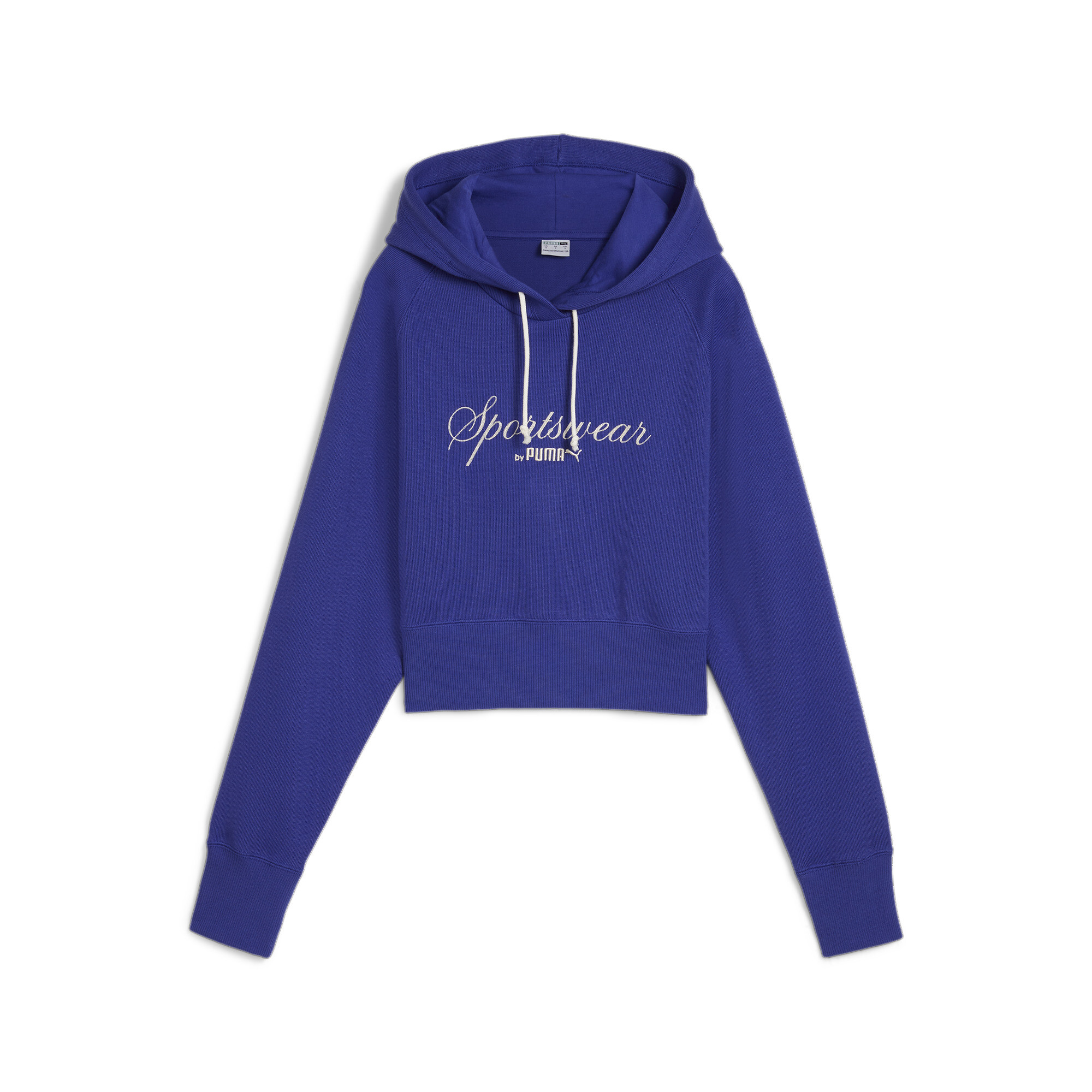 Puma ქალის ჯემპრი CLASSICS+ Relaxed Cropped Hoodie Lapis L