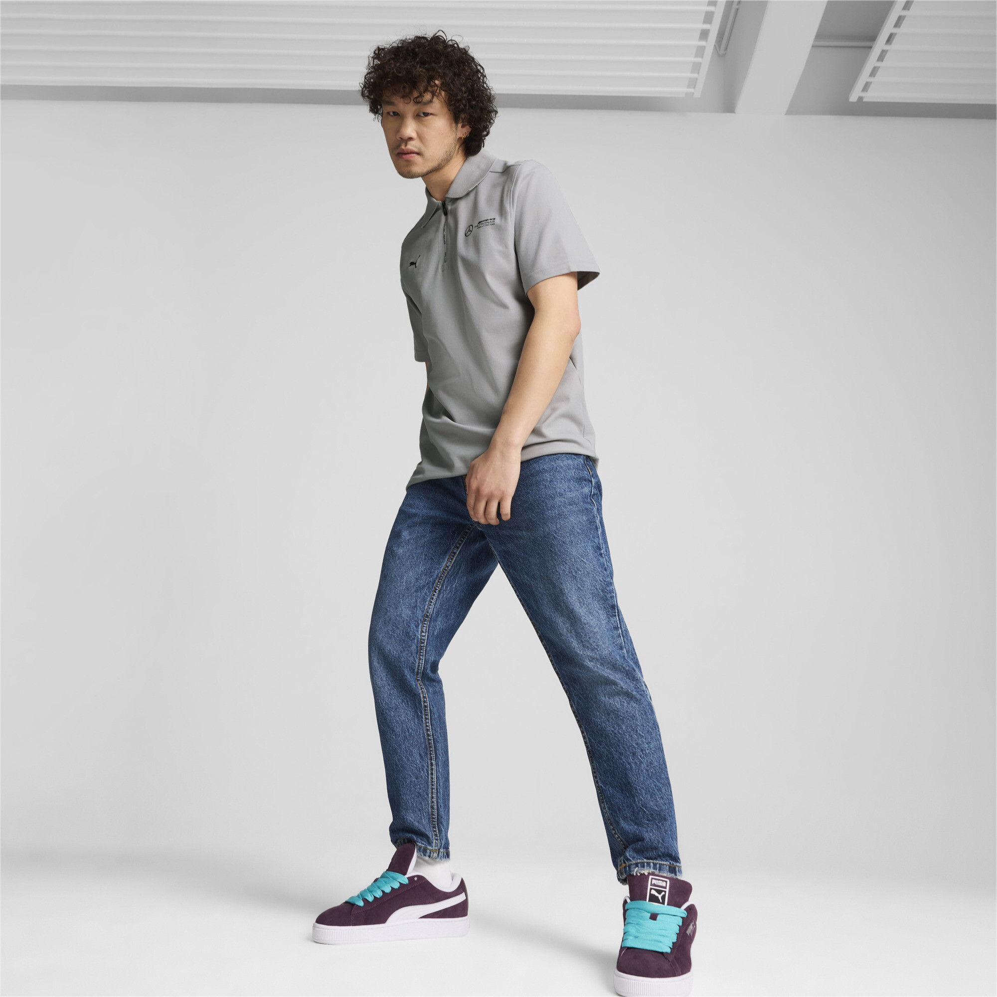 Puma პოლო მაისური MAPF1 Polo Team Silver