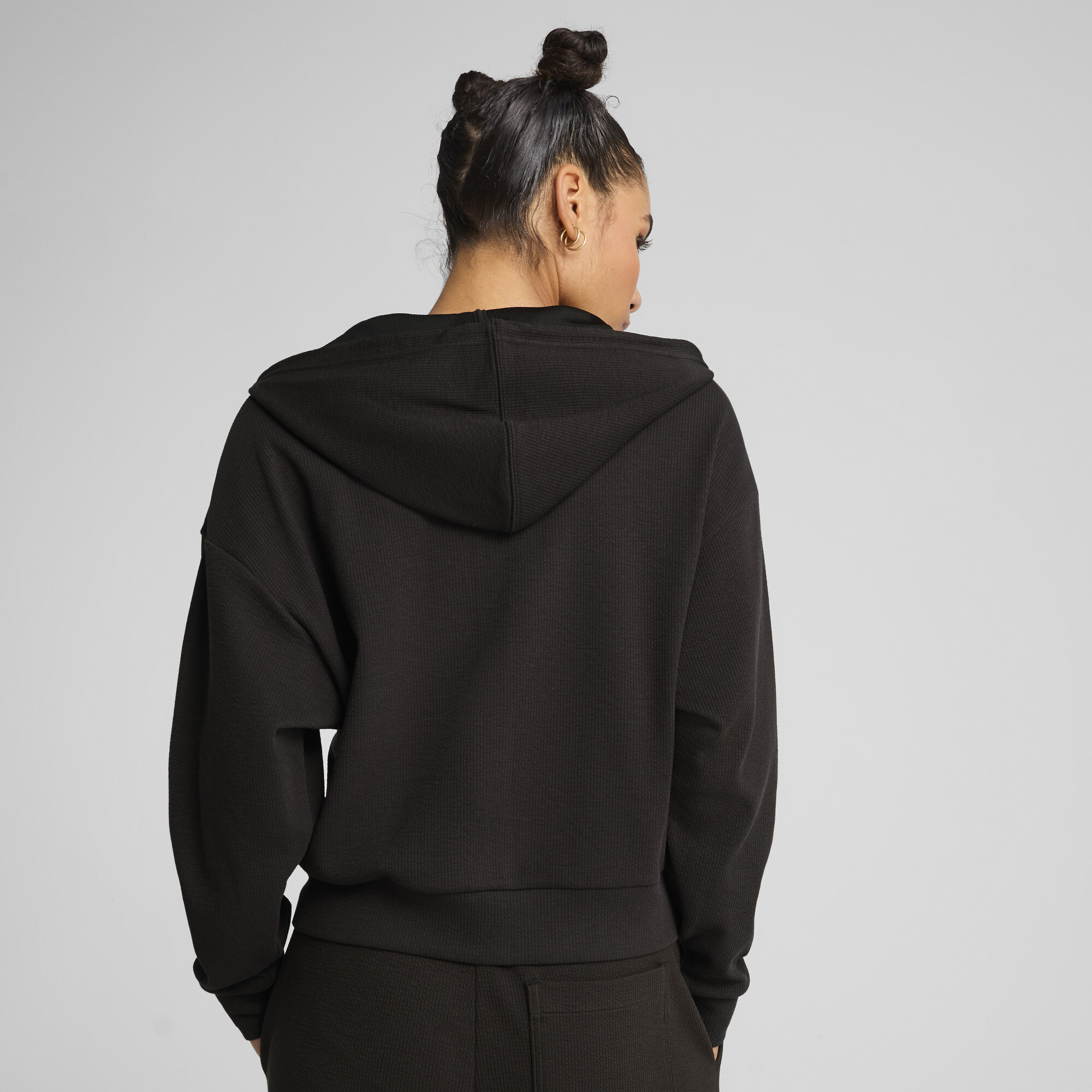 Puma ქალის ჯემპრი HER Crop Full-Zip Hoodie