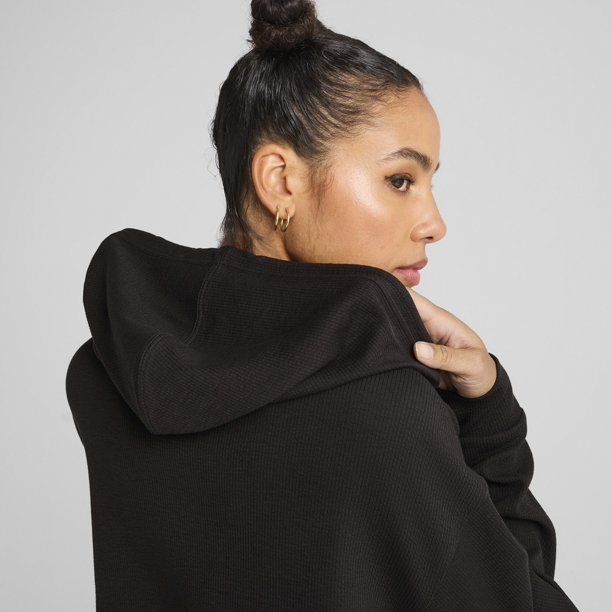 Puma ქალის ჯემპრი HER Crop Full-Zip Hoodie
