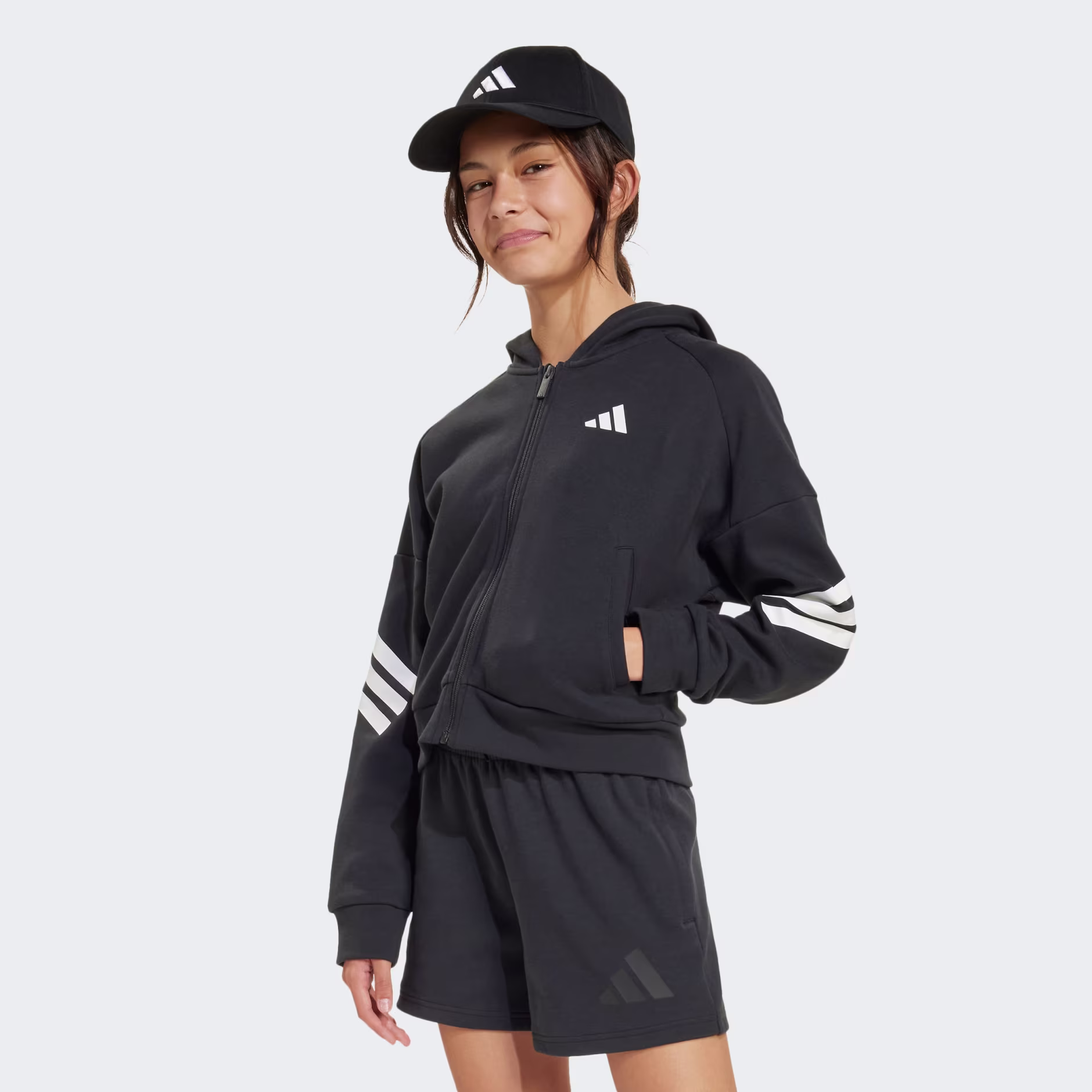 Adidas ბავშვის ჯემპრი JG FI 3S FZ