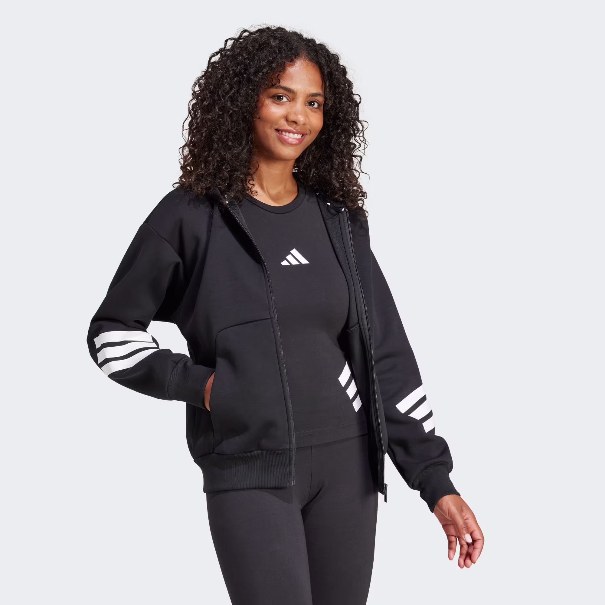 Adidas ქალის ჯემპრი W FI 3S FZ HD