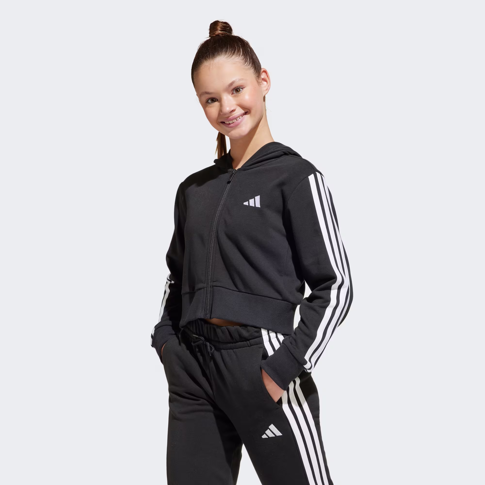 Adidas ბავშვის ჯემპრი JG 3S FT FZ CRO