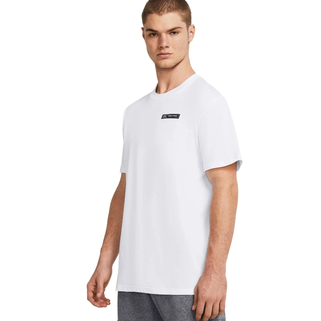 Under Armour მამაკაცის მაისური UA HW ARMOUR LABEL SS-WHT