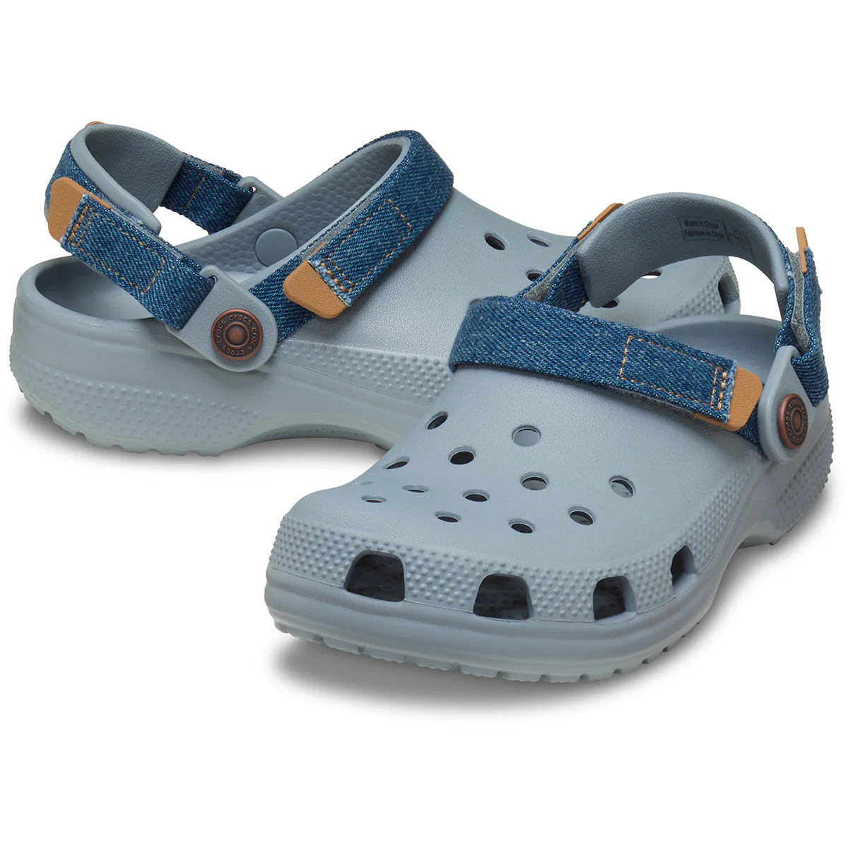 Crocs Kids' Classic Denim Adjustable Backstrap