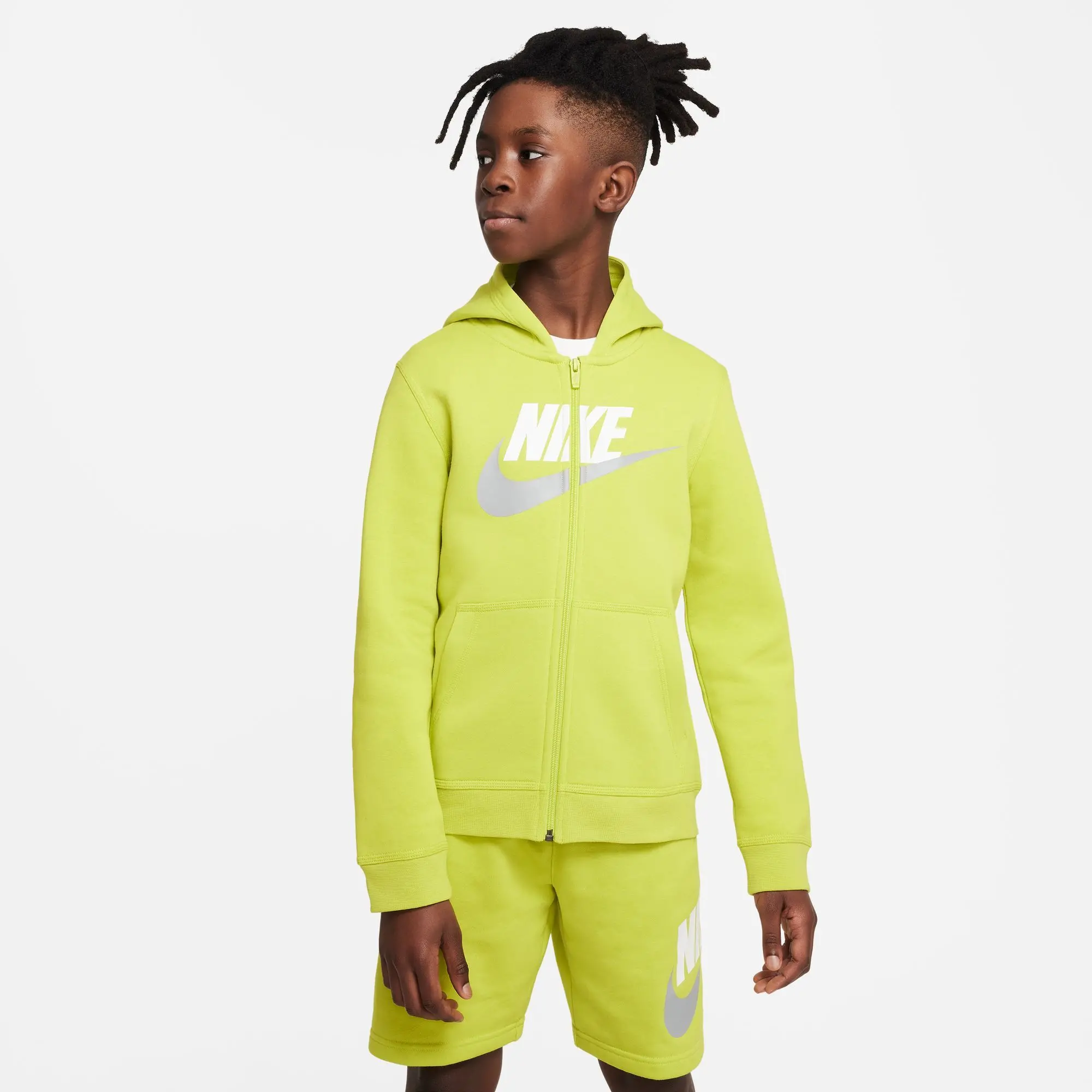 Nike ბავშვის ჯემპრი B NSW CLUB+ FLC FZ HBR