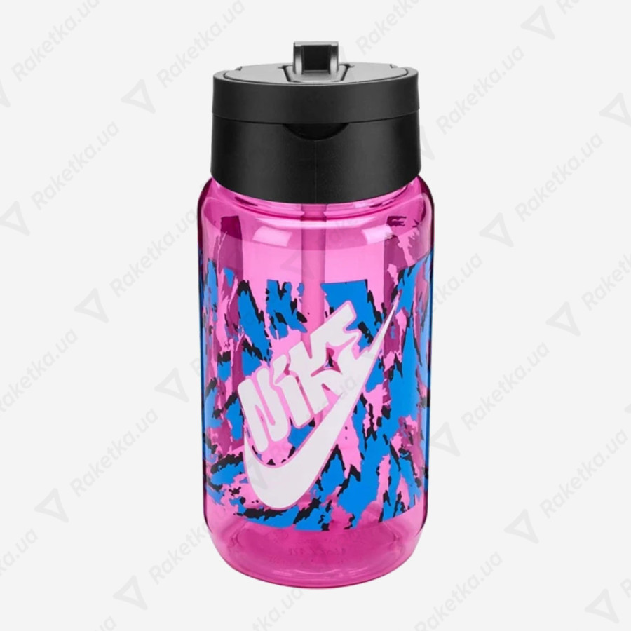 Nike ბოთლი NIKE TR RENEW RECHARGE STRAW BOTTLE 16 OZ GRAPHIC PLAYFUL PINK/BLACK/WHITE 16OZ