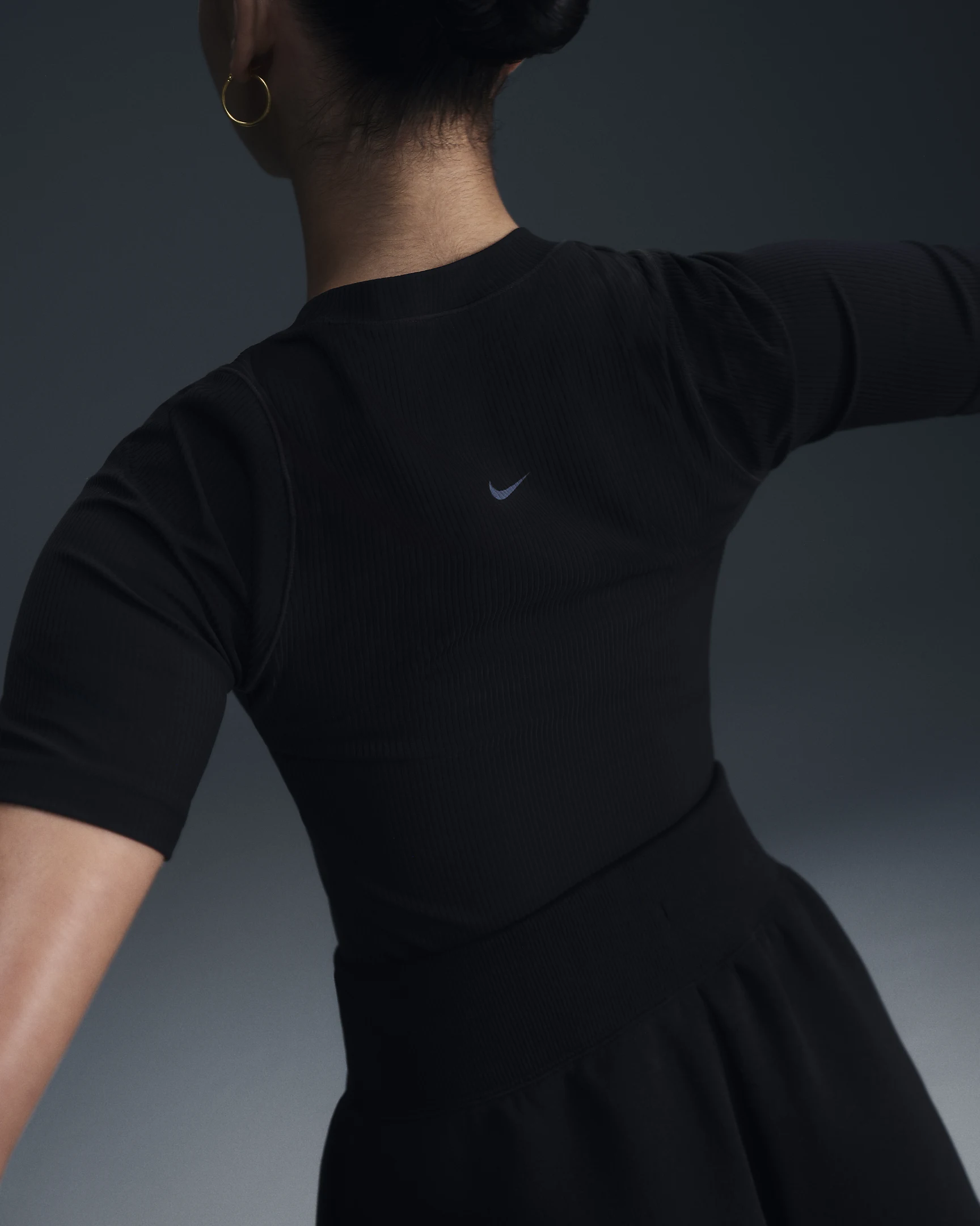 Nike ქალის მაისური W NK INF DF SS TOP WD RIB