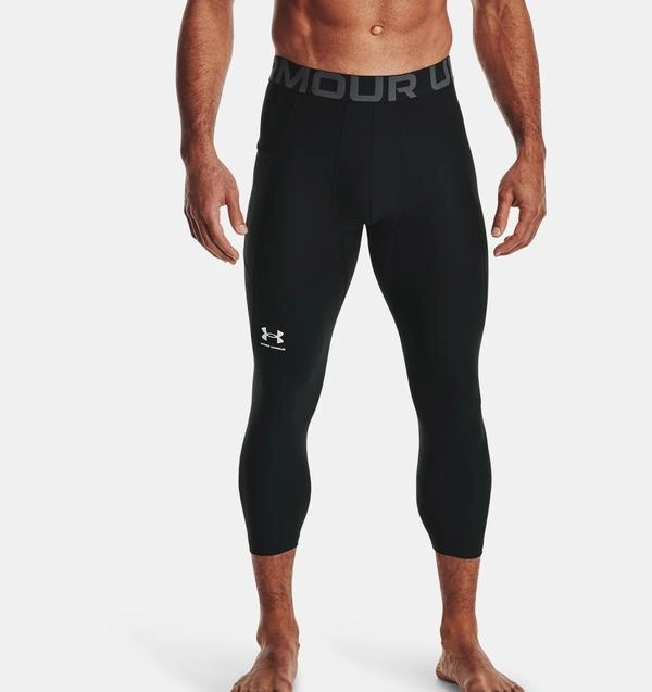 Under Armour მამაკაცის ელასტიკი UA HG Armour 3/4 Legging-BLK