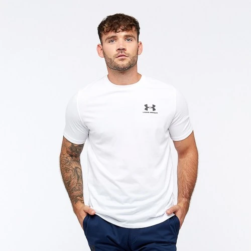 Under Armour მამაკაცის მოკლემკლავიანი მაისური UA M SPORTSTYLE LC SS-WHT