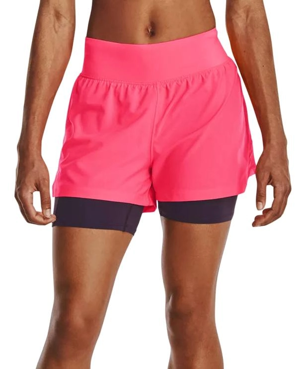 Under Armour ქალის სარბენი შორტი UA RUN STAMINA 2IN1 SHORT-PNK