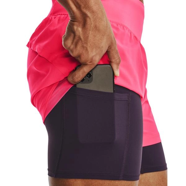 Under Armour ქალის სარბენი შორტი UA RUN STAMINA 2IN1 SHORT-PNK