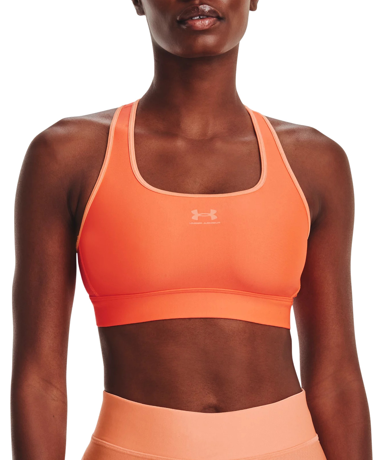 Under Armour ქალის სავარჯიშო ტოპი UA HG Armour Mid Padless-ORG