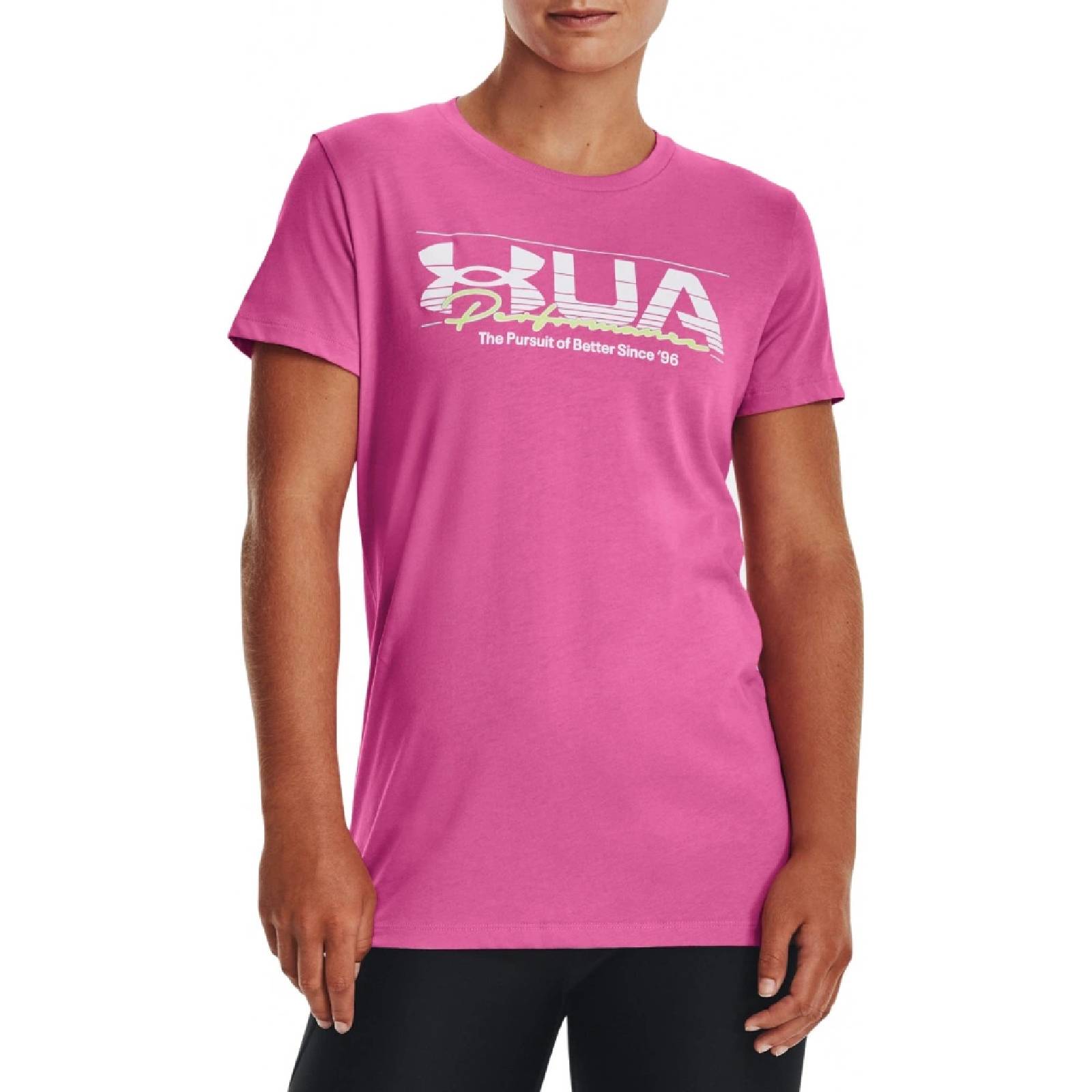 Under Armour ქალის მაისური UA VINTAGE PERFORMANCE SS-PNK