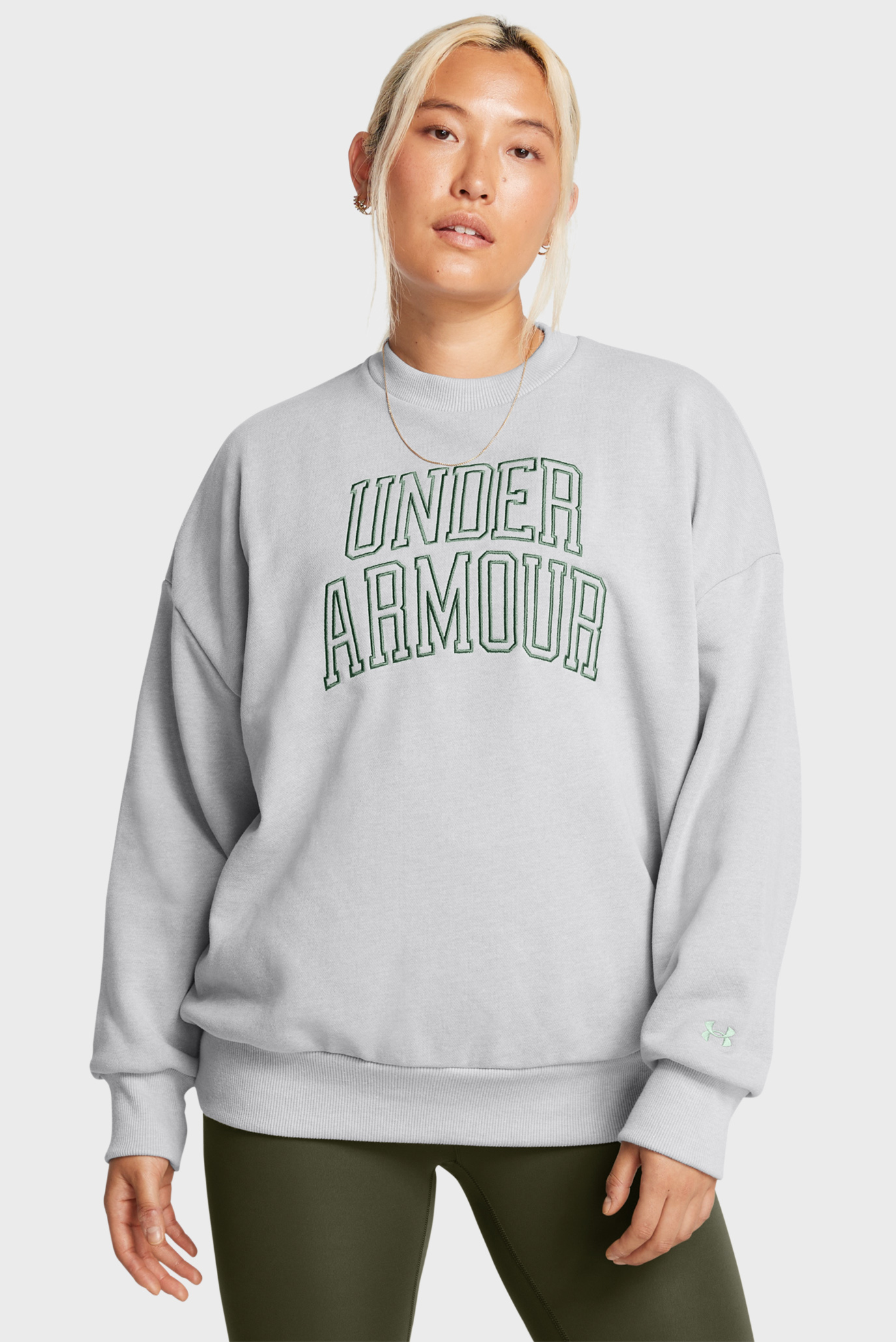 Under Armour ქალის ჯემპრი UA Icon HWT Terry OS Crew