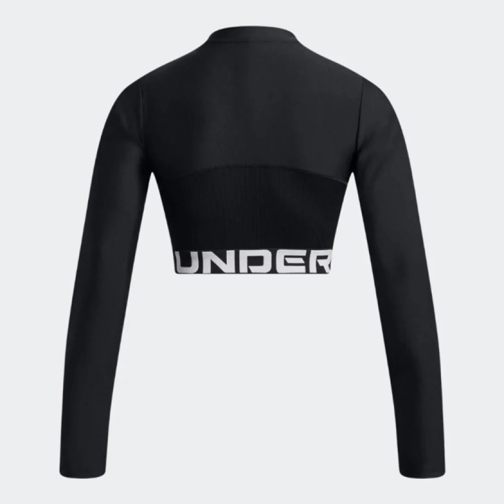 Under Armour ქალის გრძელმკლავიანი მაისური HeatGear Rib 1/4 Zip LS