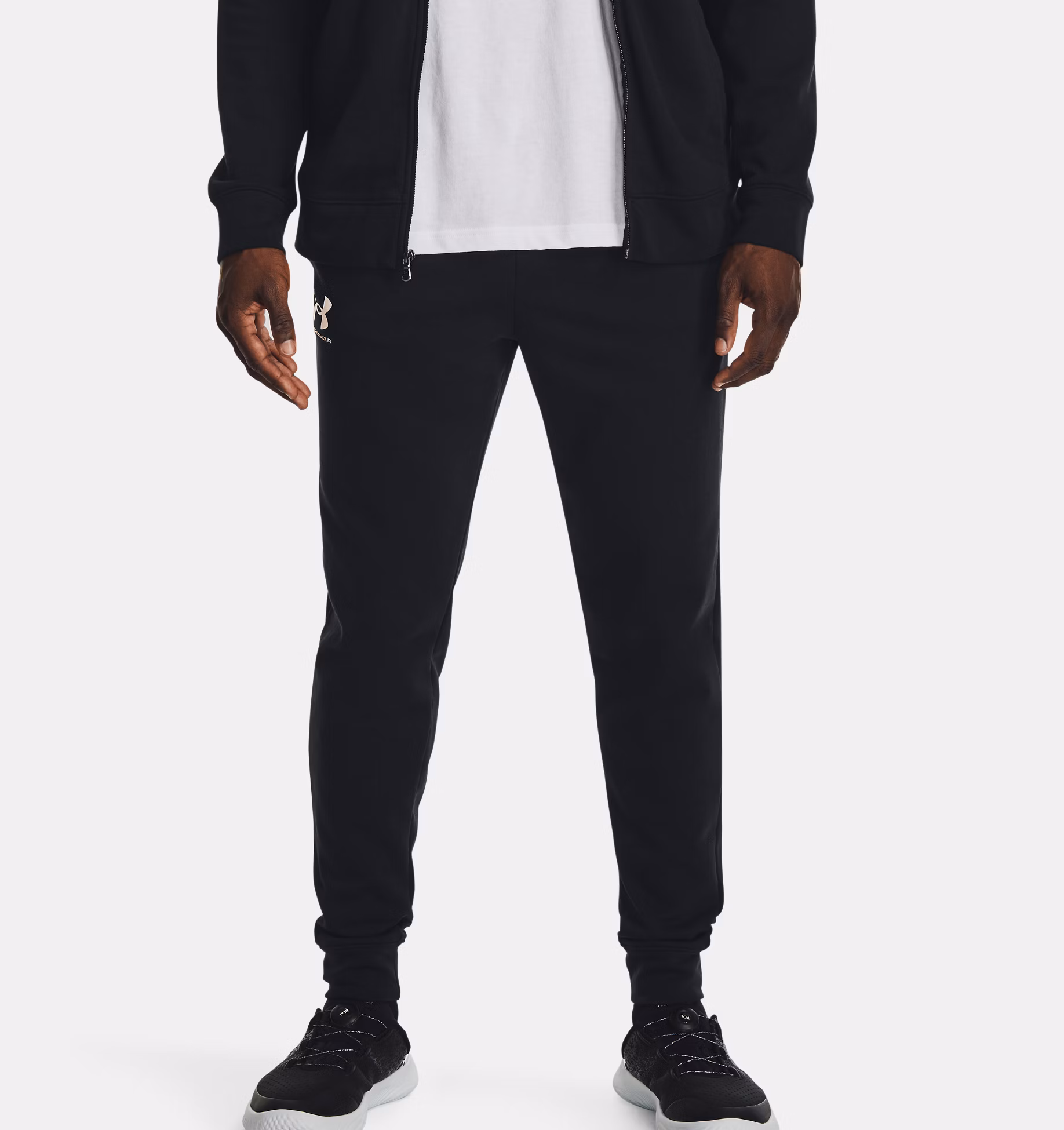 Under Armour მამაკაცის სპორტული შარვალი UA Rival Terry Jogger-BLK
