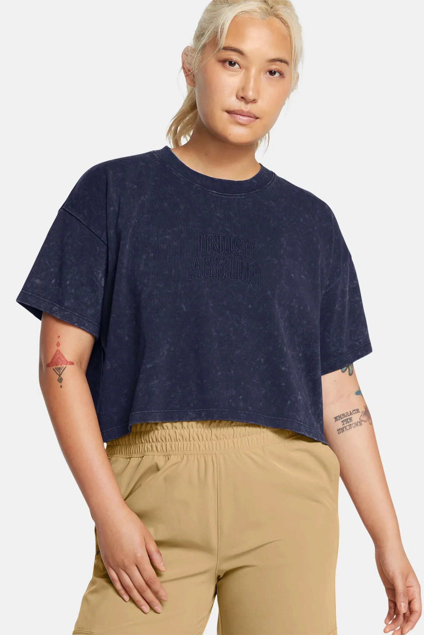 Under Armour ქალის მაისური UA W VARSITY CROP HW SS