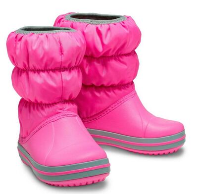 Crocs Winter Puff Boot Kids EPk/LGy
