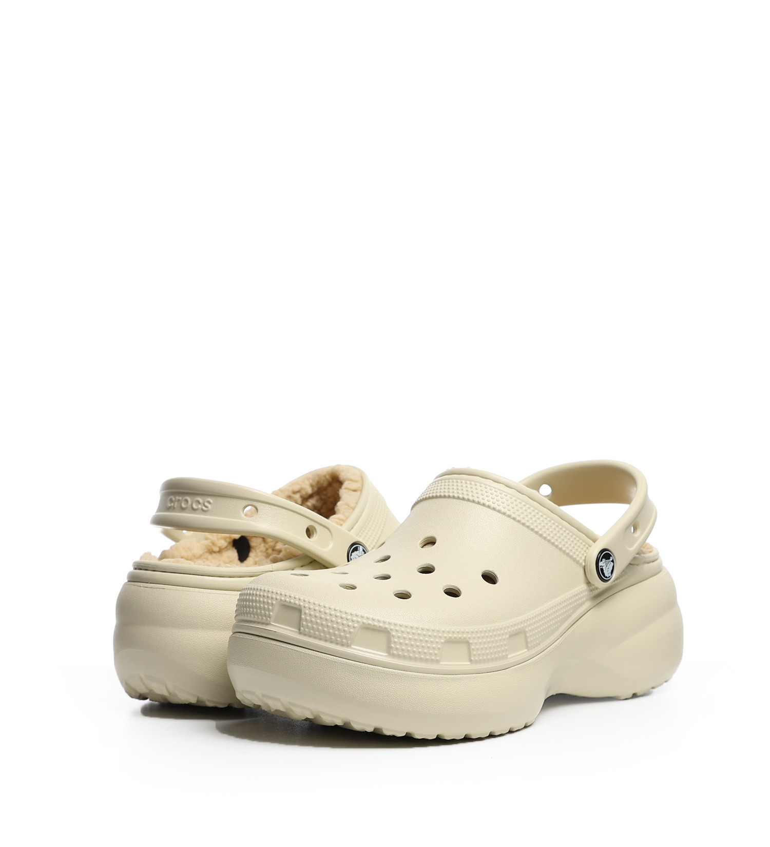 Crocs Classic Platform Lined Clog W Bone