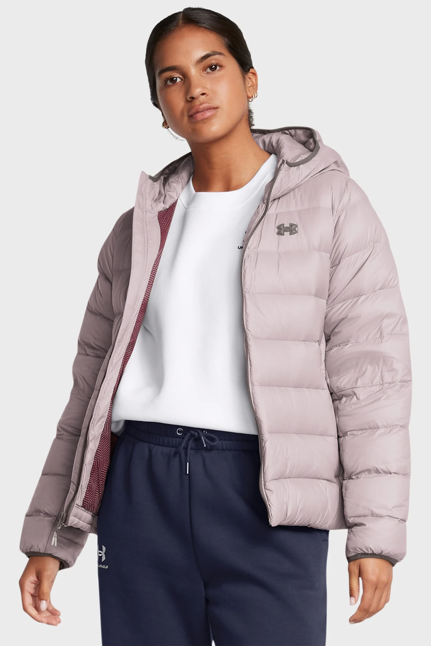 Under Armour ქალის თბილი ქურთუკი LEGEND DOWN HOODED JACKET