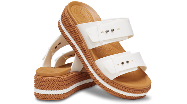 Crocs სანდალი Brooklyn Woven Buckle Chalk Women Sandal